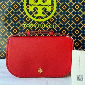 NWT! Tory Burch Emerson Top Handle Crossbody Bearberry